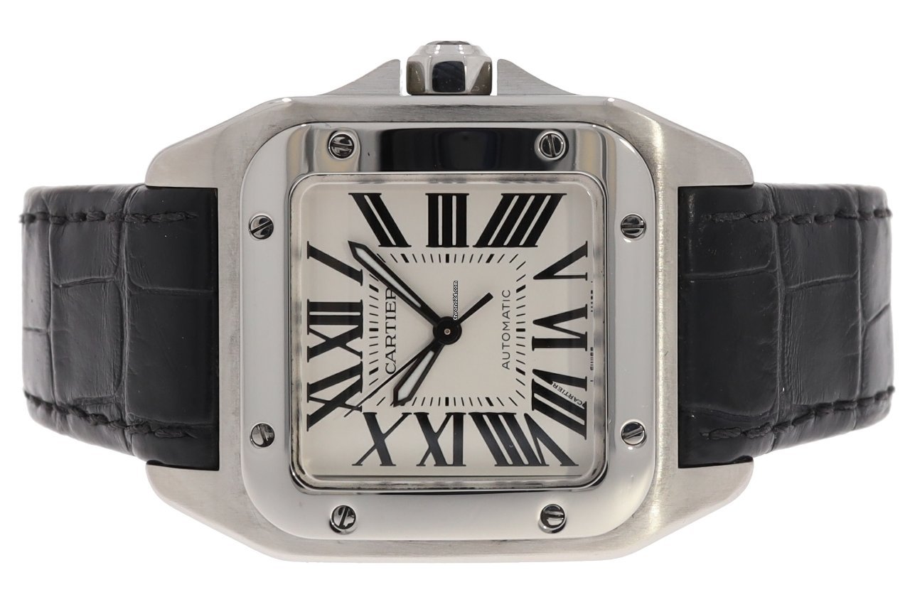 Cartier Santos 100 Mens watch Unisex Automatic Steel W20106X8