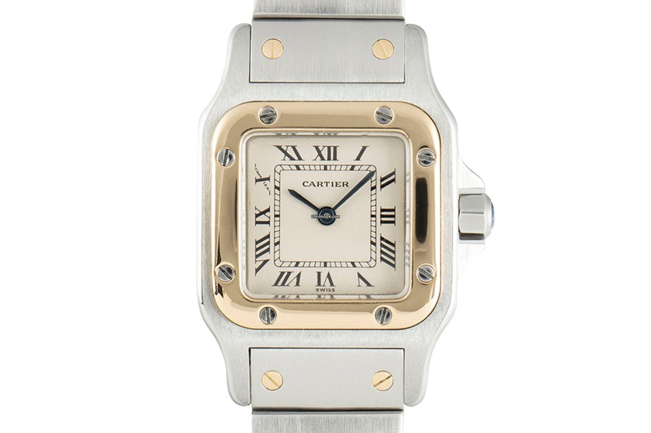 Cartier Santos Galbee Womens watch Quartz Gold Steel 1057930