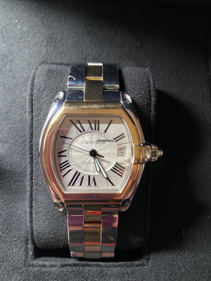 Cartier Roadster Mens watch Unisex Automatic Gold Steel w62031y4