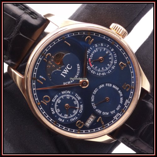 IWC Portuguese Perpetual Calendar Mens watch Unisex Automatic Rose gold IW502220