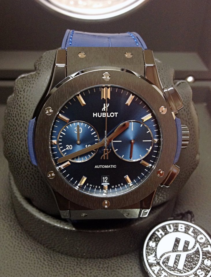 Hublot Classic Fusion Blue Mens watch Unisex Automatic Ceramic 521.CM.7170.LR