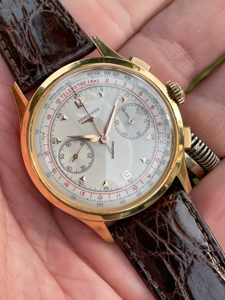 Longines Mens watch Unisex Manual winding Rose gold 5967