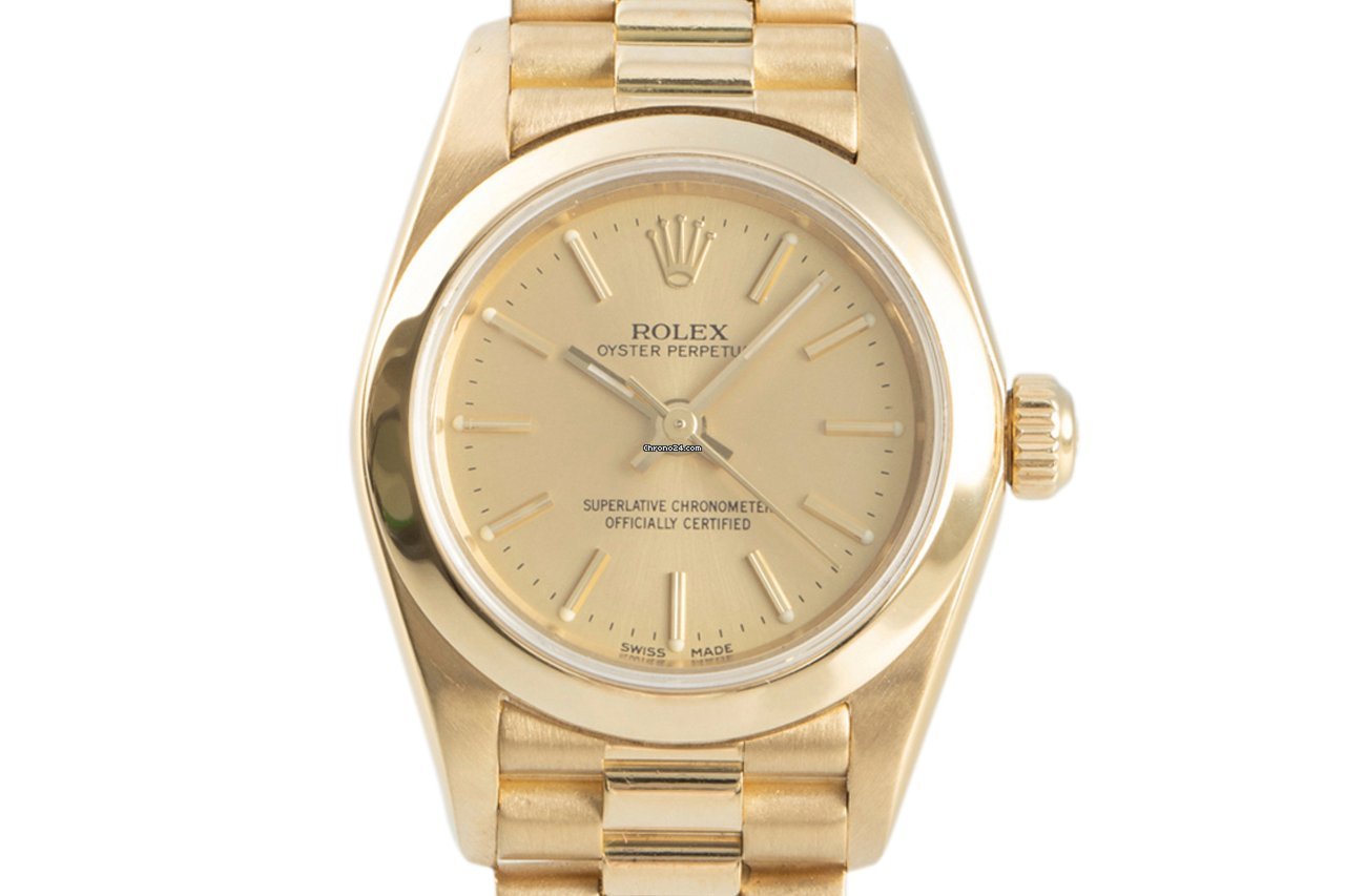 Rolex Oyster Perpetual Womens watch Yellow gold Automatic 76198