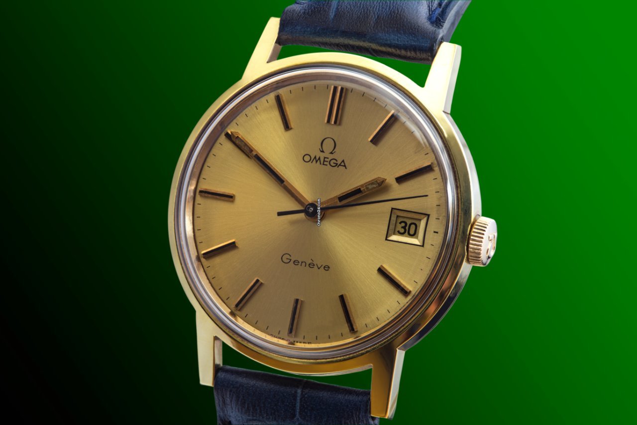 Omega Geneve Mens watch Unisex Manual winding Gold Steel 166.0117