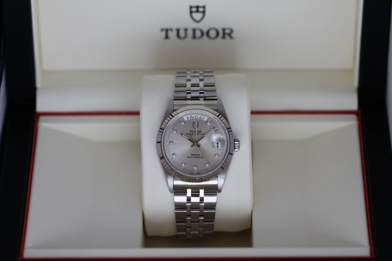 Tudor Prince Date Mens watch Unisex Automatic Steel 76214 Diamonds dial