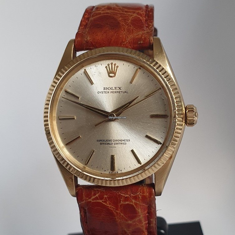 Rolex Oyster Perpetual 34 Mens watch Unisex Yellow gold Automatic 1005