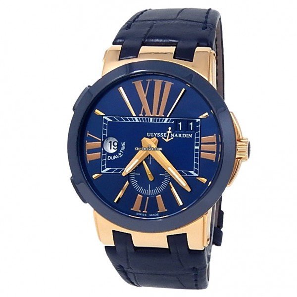 Ulysse Nardin Executive Dual Time Mens watch Unisex Automatic Rose gold 246-00 43