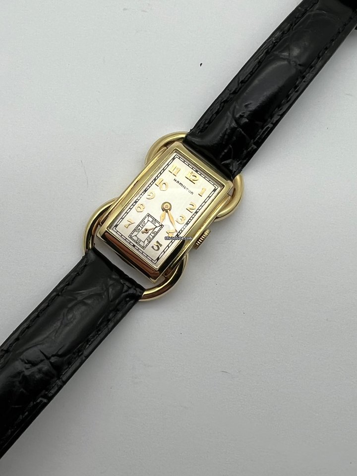 Hamilton Mens watch Unisex Manual winding Yellow gold Bentley