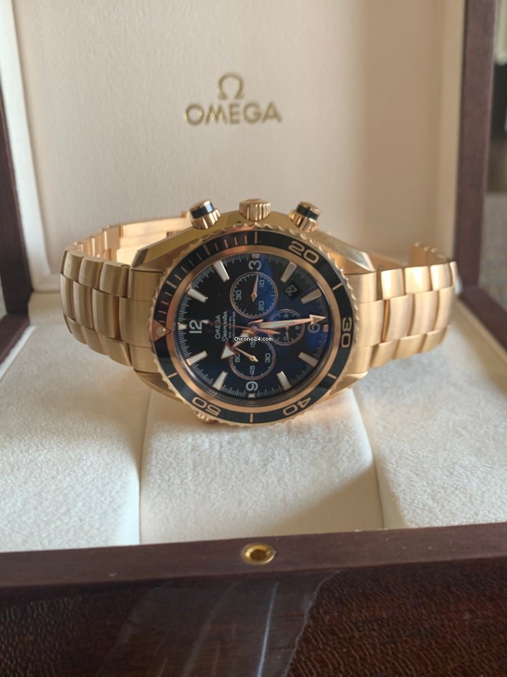 Omega Seamaster Planet Ocean Chronograph Mens watch Unisex Automatic Rose gold 222.60.46.50.01.001