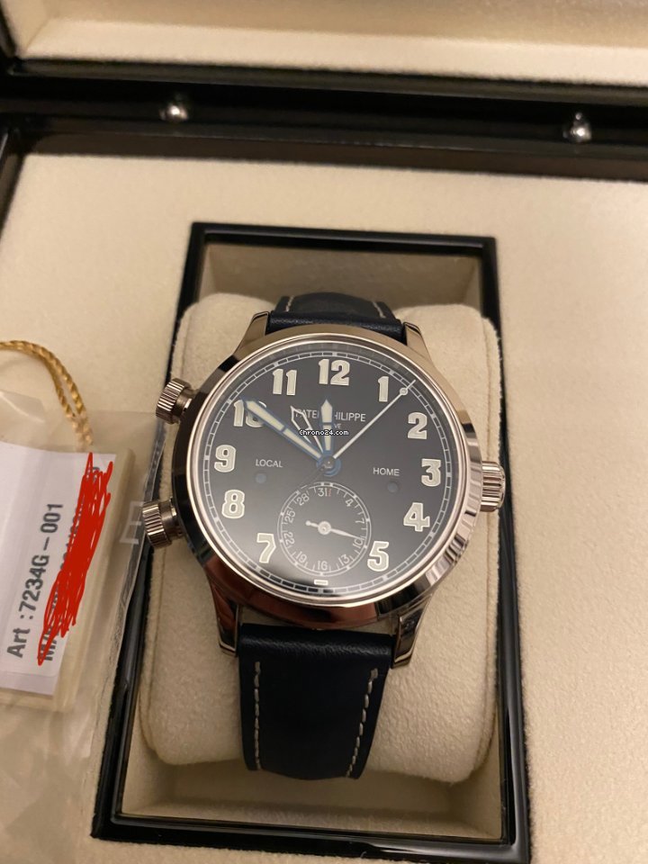 Patek Philippe Travel Time Mens watch Unisex Automatic White gold 7234G-001