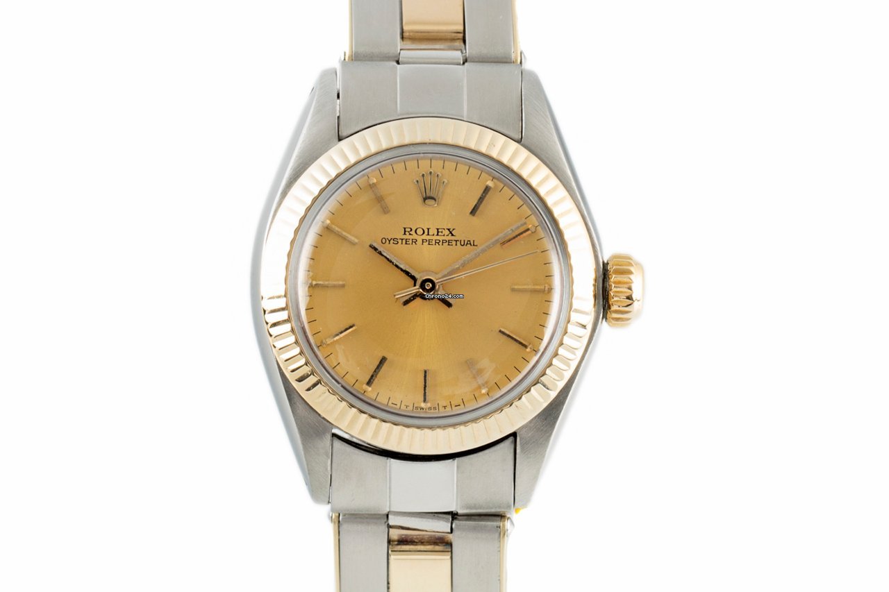 Rolex Oyster Perpetual 26 Womens watch Gold Steel Automatic 6718
