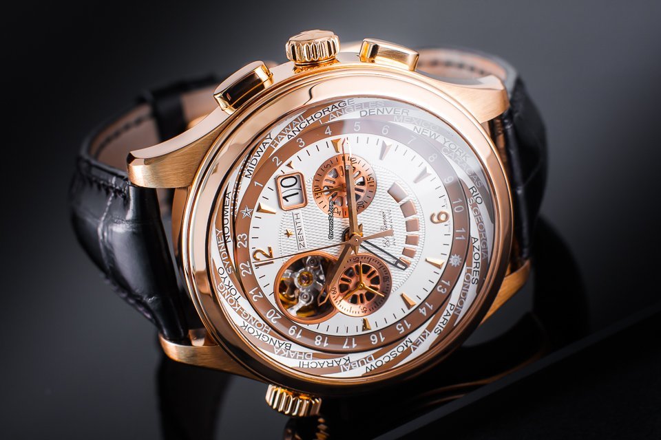 Zenith Mens watch Unisex Automatic Rose gold 18 0520 4037