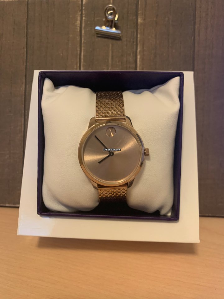 Movado Bold Mens watch Unisex Quartz Gold Steel 3600373