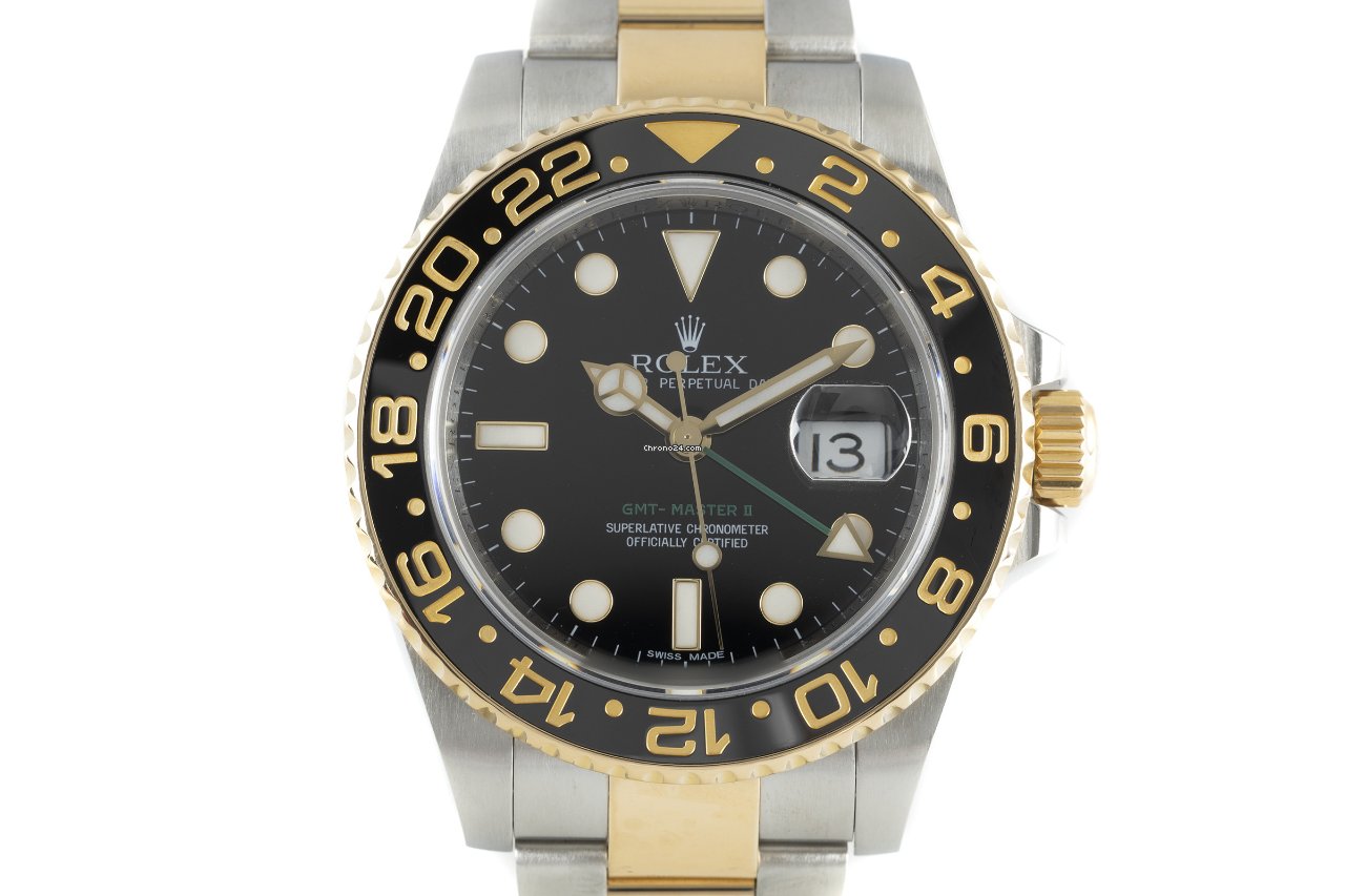 Rolex GMT-Master II Mens watch Unisex Gold Steel Automatic 116713