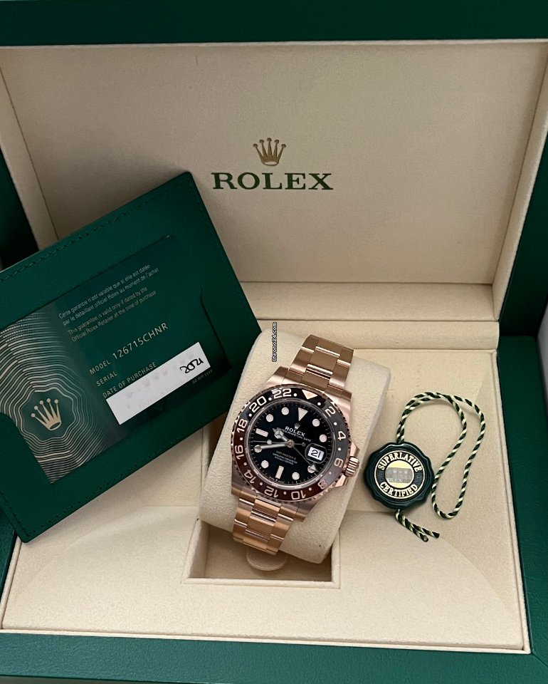 Rolex GMT-Master II Mens watch Unisex Rose gold Automatic 126715CHNR-0001