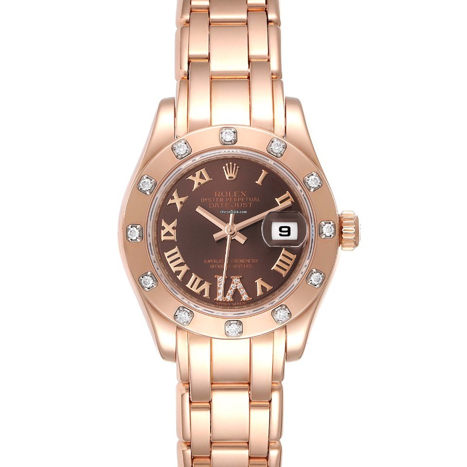 Rolex Lady-Datejust Pearlmaster Womens watch Rose gold Automatic 80315