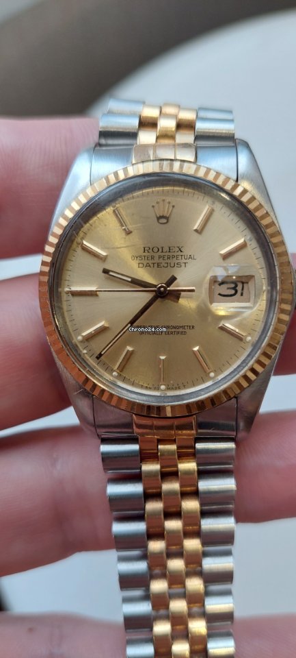 Rolex Mens watch Unisex Gold Steel Automatic 455