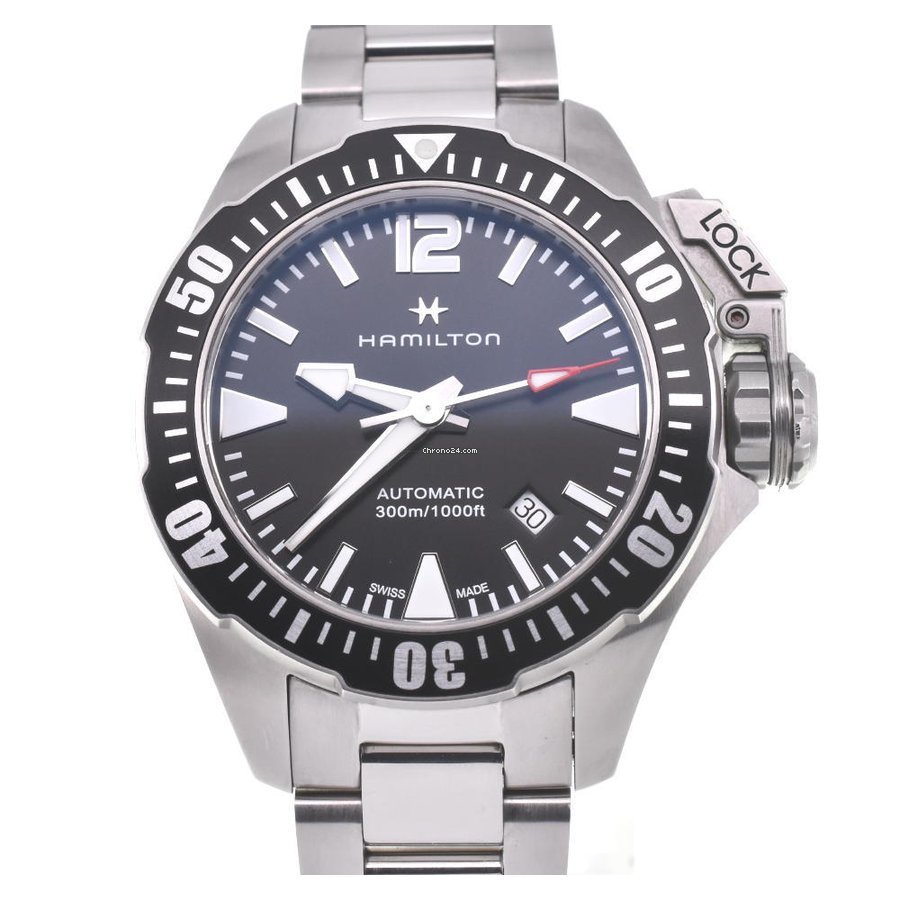Hamilton Khaki Navy Frogman Mens watch Unisex Automatic Steel H77605135