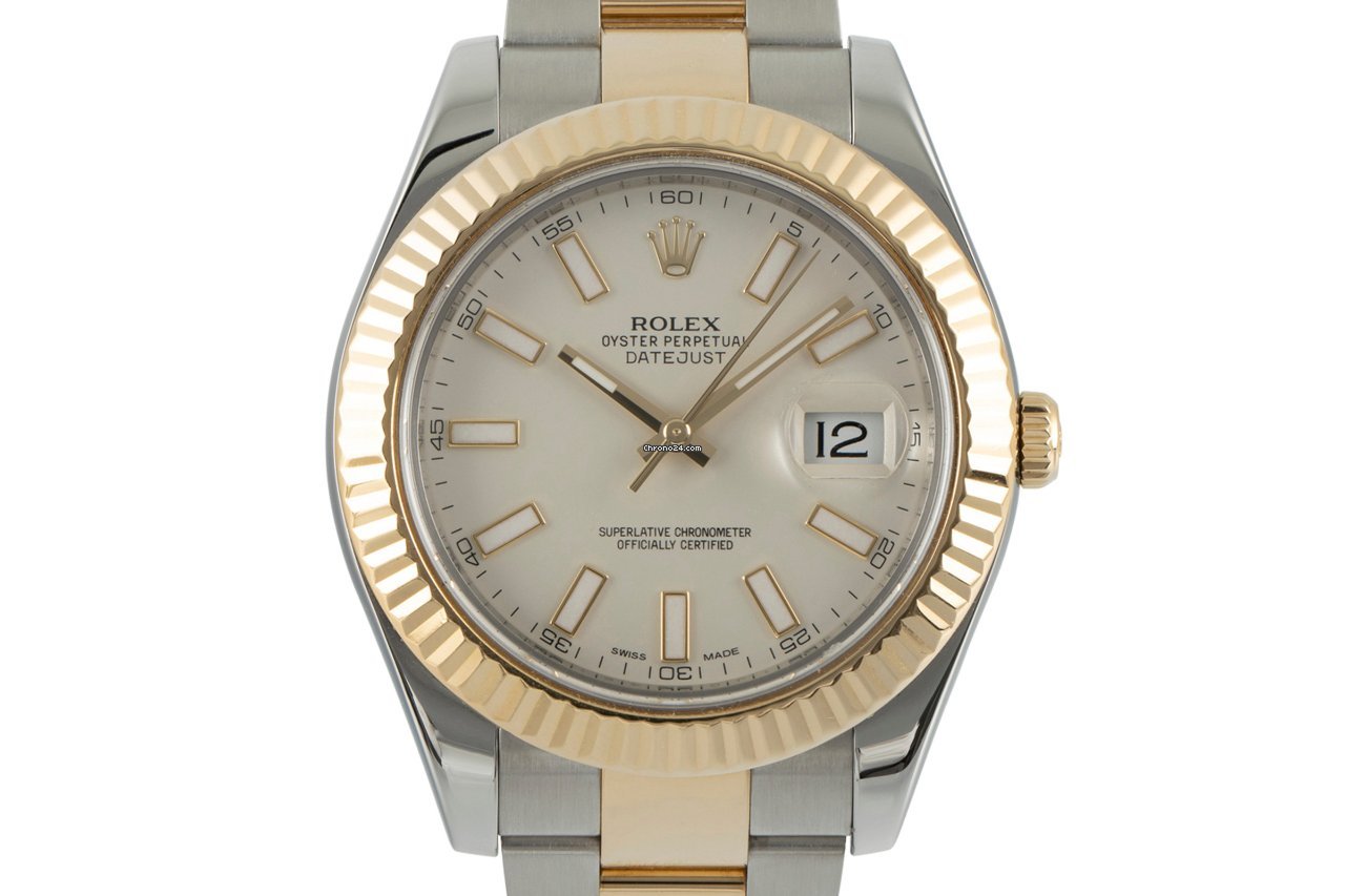 Rolex Datejust II Mens watch Unisex Gold Steel Automatic 116333