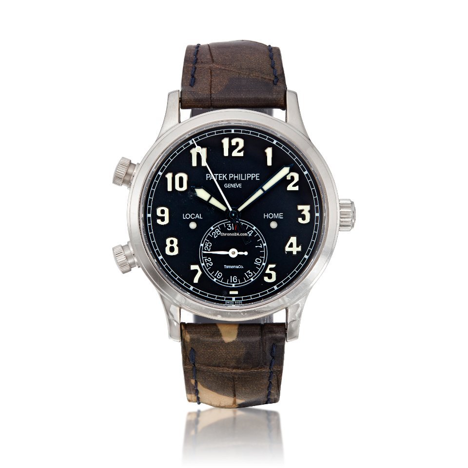 Patek Philippe Travel Time Mens watch Unisex Automatic White gold 5524G
