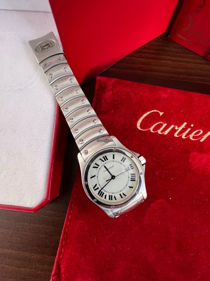 Cartier Santos Mens watch Unisex Quartz Steel 1561.1