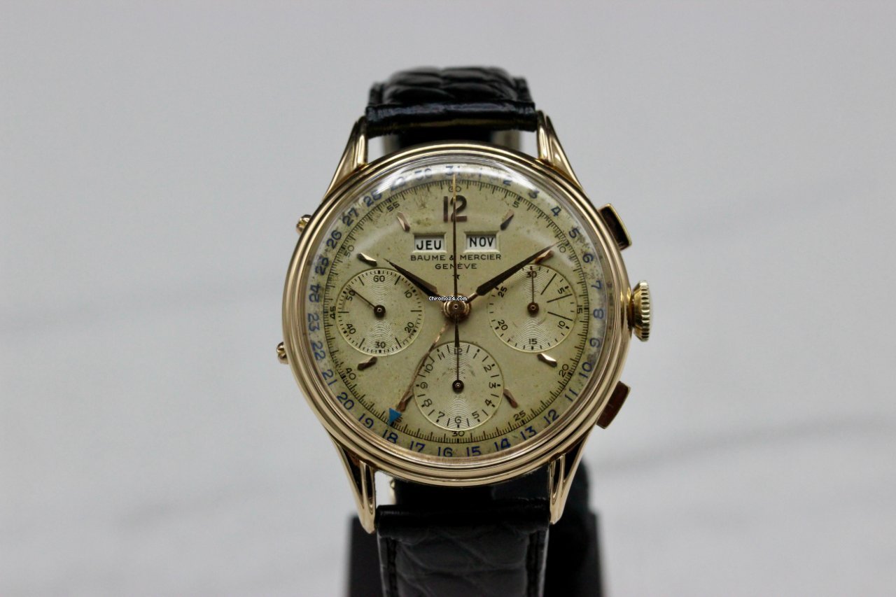 Baume & Mercier Mens watch Unisex Manual winding Yellow gold 128958