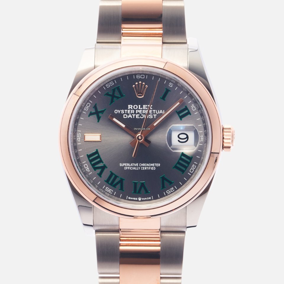 Rolex Datejust 36 Mens watch Unisex Gold Steel Automatic 126201