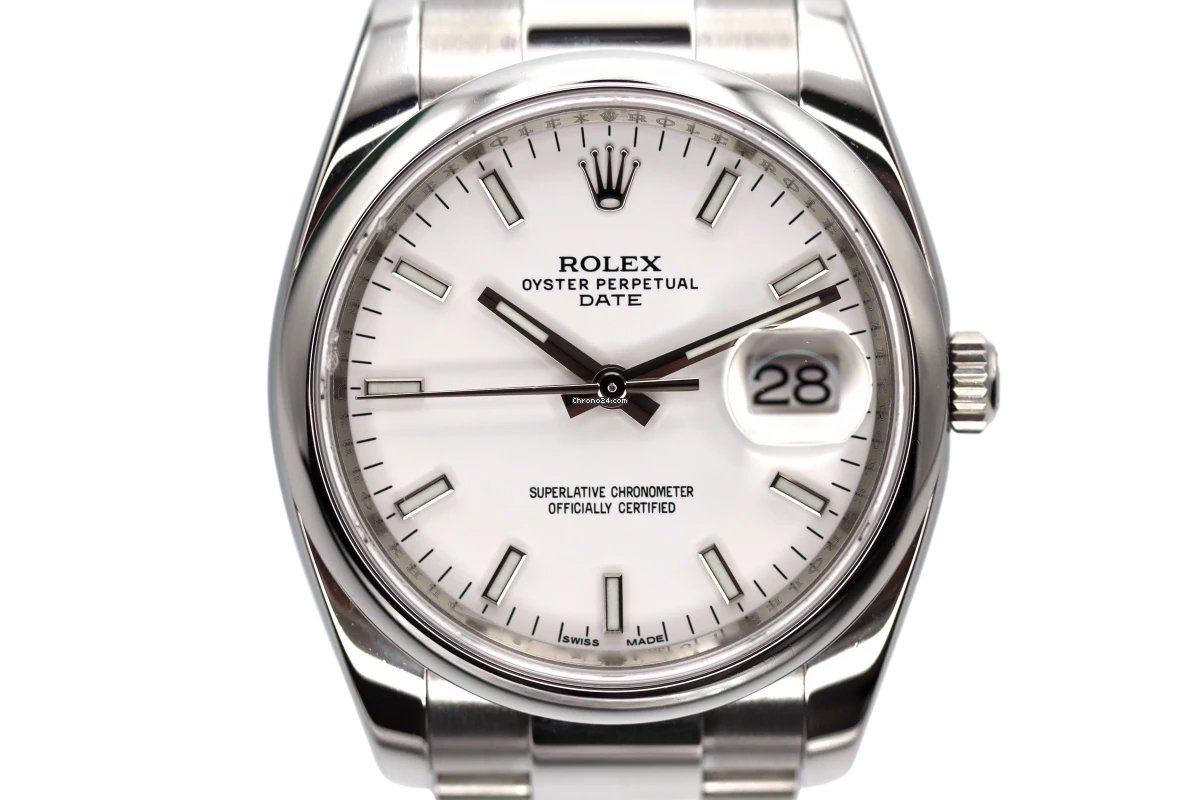 Rolex Oyster Perpetual Date Mens watch Unisex Steel Automatic 115200