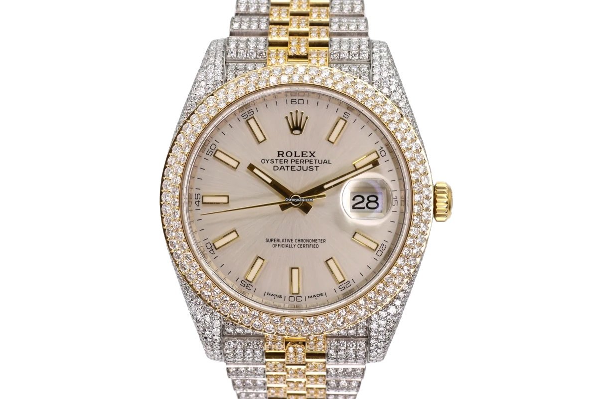 Rolex Datejust 41 Mens watch Unisex Gold Steel Automatic 126303
