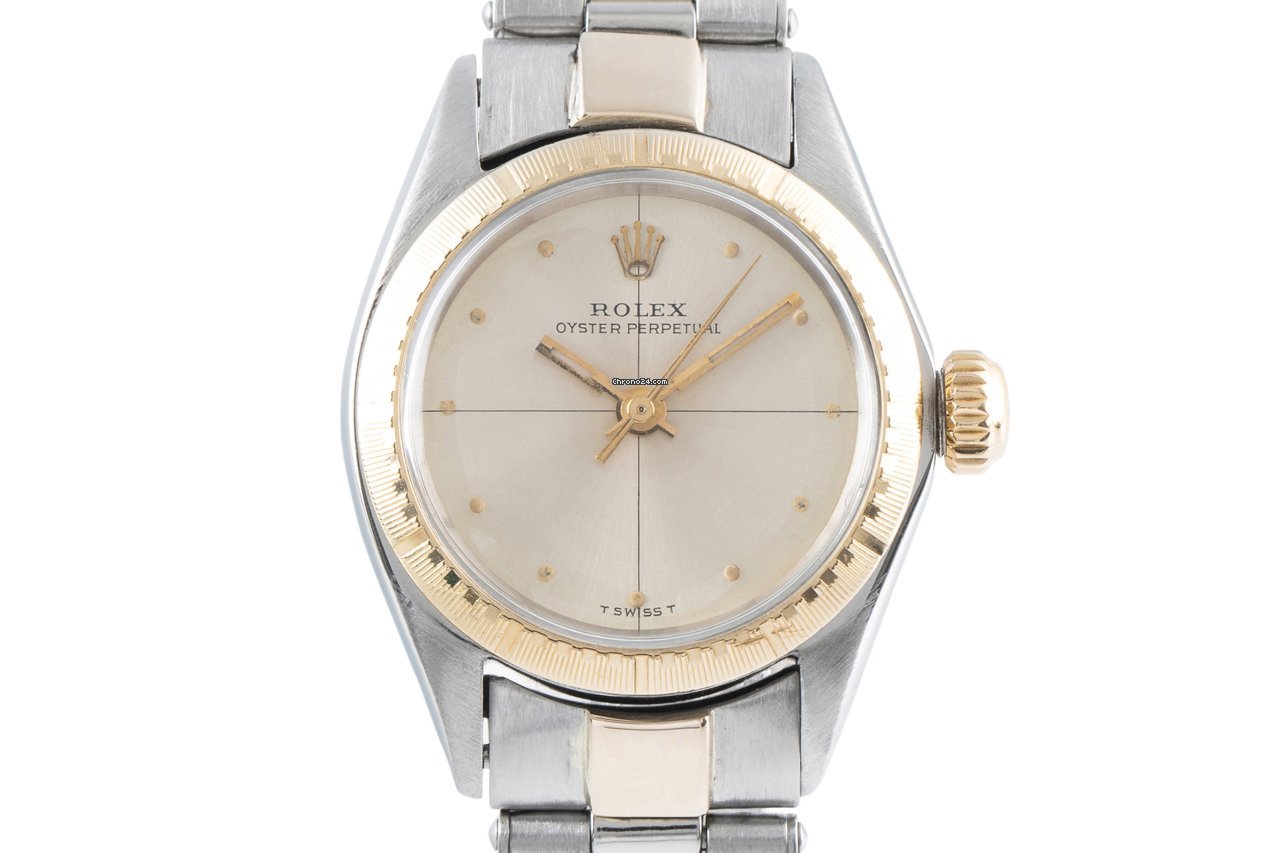 Rolex Oyster Perpetual Womens watch Gold Steel Automatic 6804