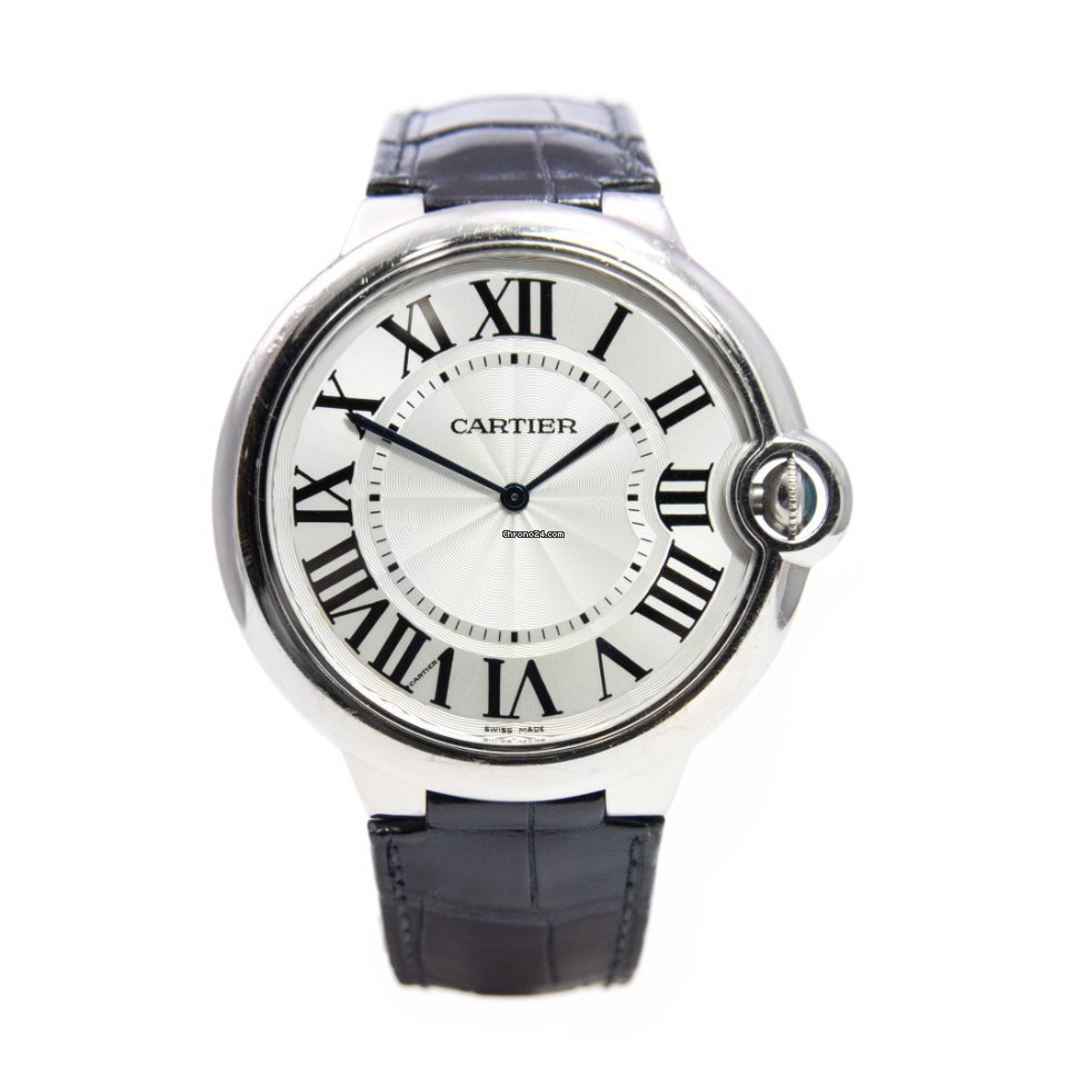 Cartier Ballon Bleu 44mm Mens watch Unisex Manual winding White gold W6920055
