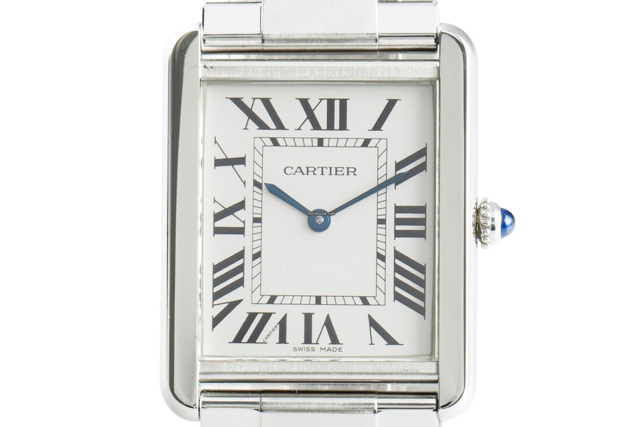 Cartier Tank Solo Mens watch Unisex Quartz Steel 3169