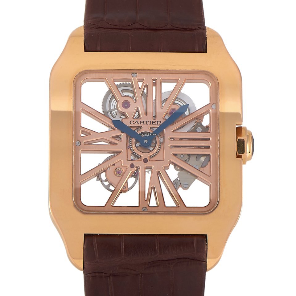 Cartier Santos Dumont Mens watch Unisex Manual winding Rose gold W2020057