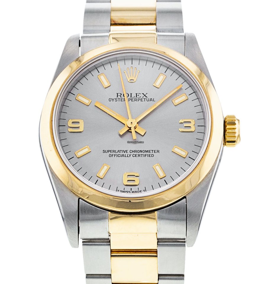 Rolex Oyster Perpetual 31 Mens watch Unisex Gold Steel Automatic 67483