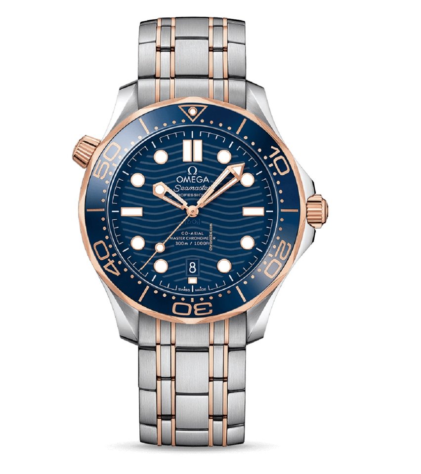 Omega Seamaster Diver 300 M Mens watch Unisex Automatic Gold Steel 210.20.42.20.03.002
