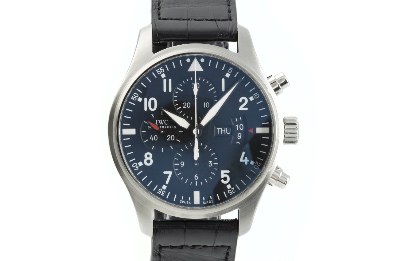 IWC Pilot Chronograph Mens watch Unisex Automatic Steel 3777