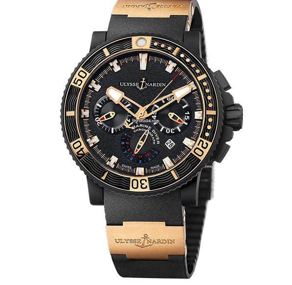 Ulysse Nardin Diver Black Sea Mens watch Unisex Automatic Rose gold 353-90-3