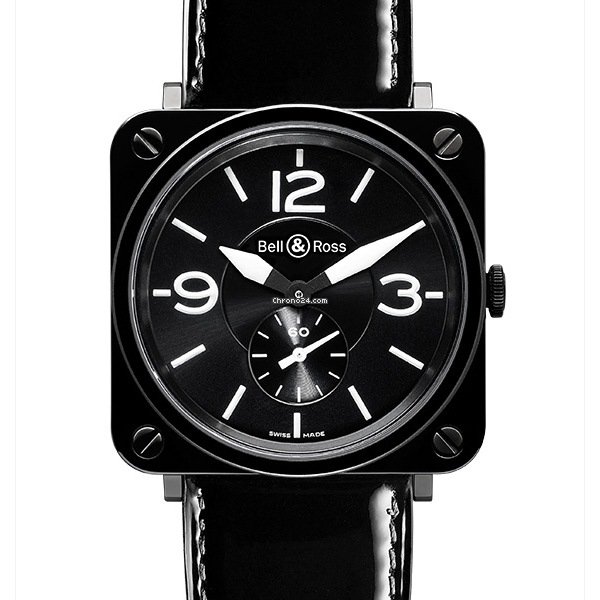 Bell & Ross BR S Mens watch Unisex Quartz Ceramic BRS-BL-CERAMIC SCE