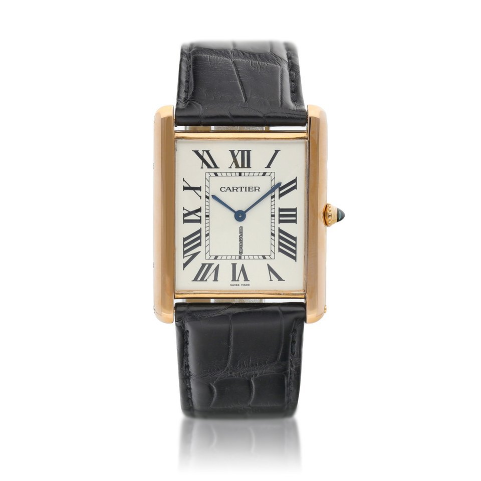 Cartier Tank Mens watch Unisex Manual winding Rose gold 3280