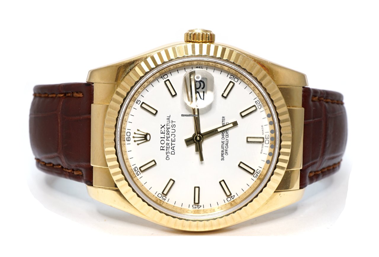 Rolex Datejust 36 Mens watch Unisex Yellow gold Automatic 116138