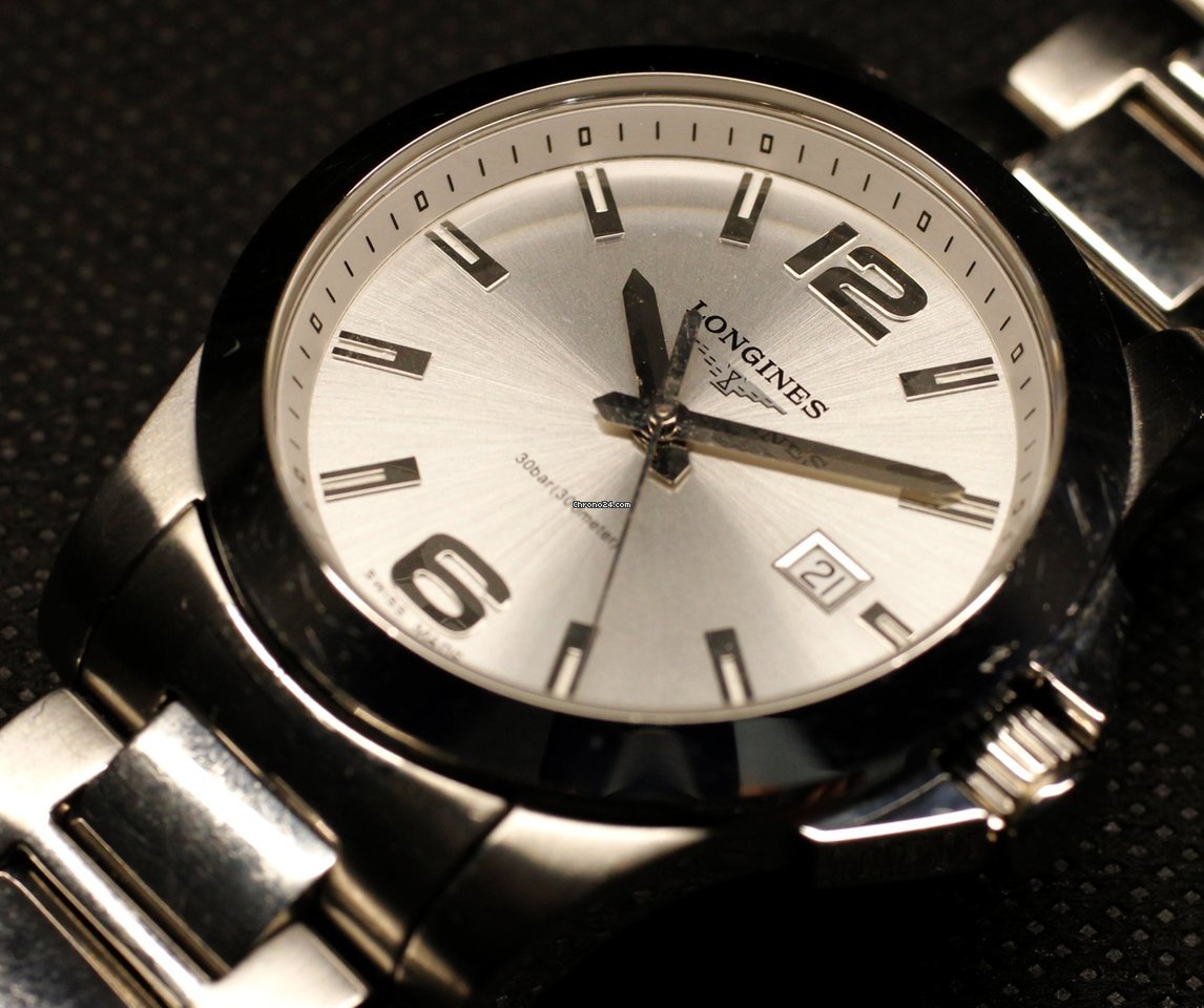 Longines Mens watch Unisex Quartz Steel L3.659.4.58.6