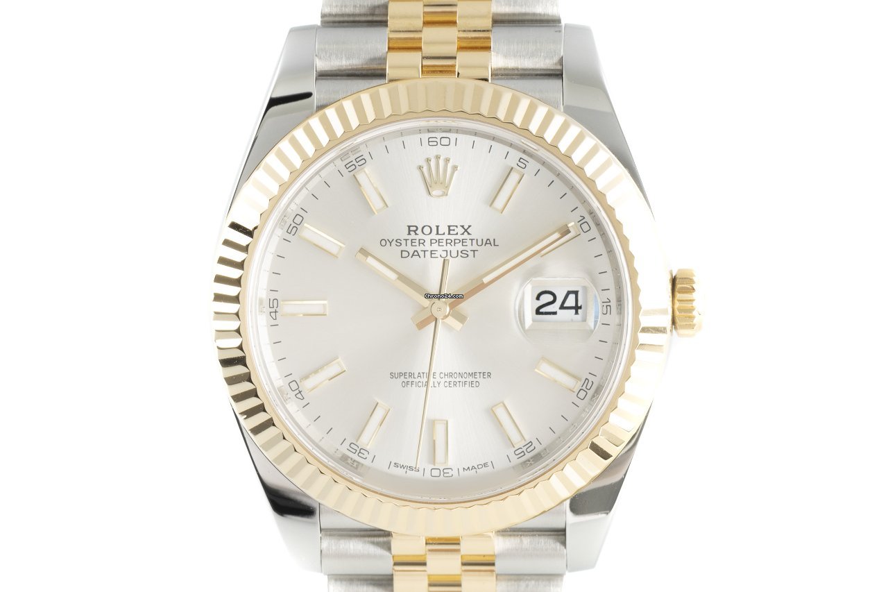 Rolex Datejust 41 Mens watch Unisex Gold Steel Automatic 126333