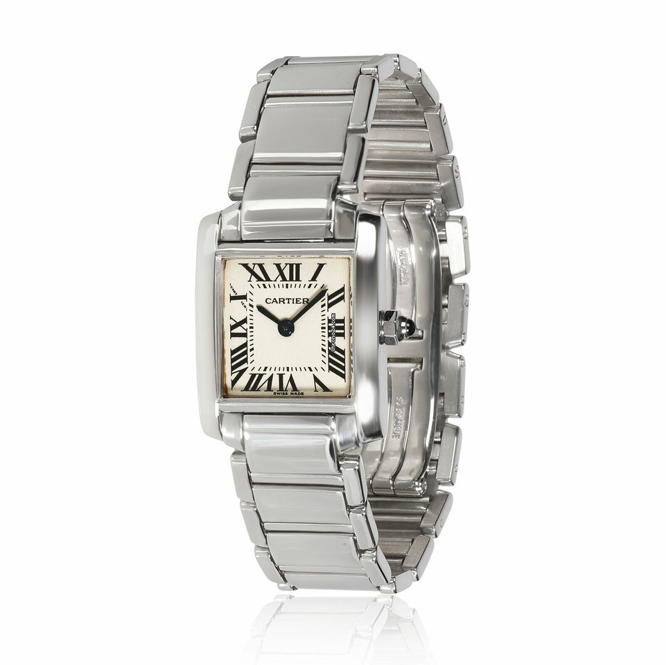 Cartier Tank Francaise Womens watch Quartz White gold W50012S3