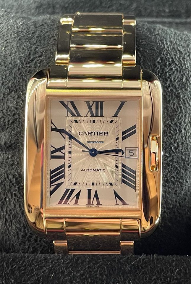 Cartier Tank Anglaise Mens watch Unisex Automatic Rose gold W5310003