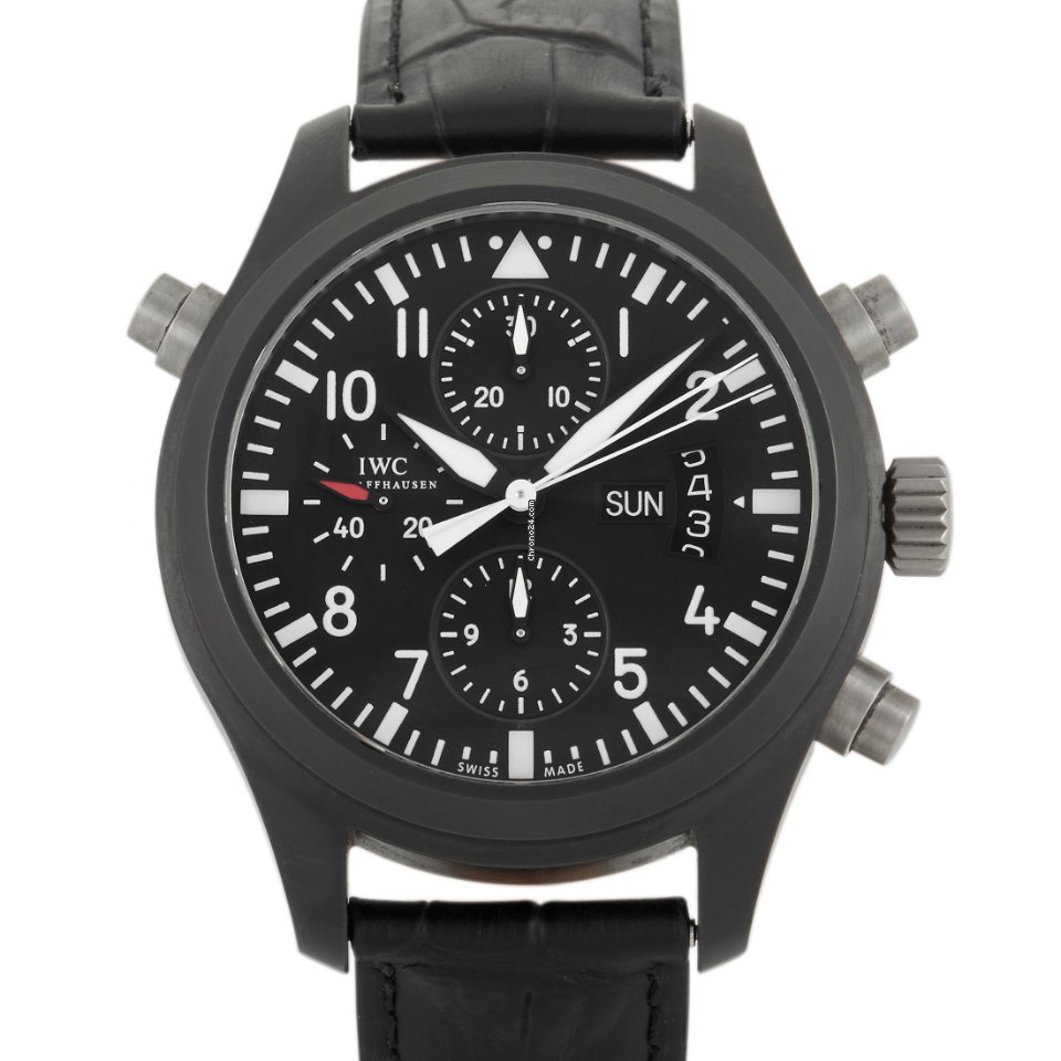 IWC Pilot Double Chronograph Mens watch Unisex Automatic Ceramic IW378601
