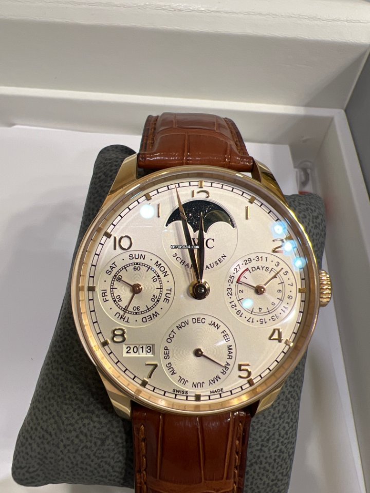 IWC Portuguese Perpetual Calendar Mens watch Unisex Automatic Rose gold IW502213