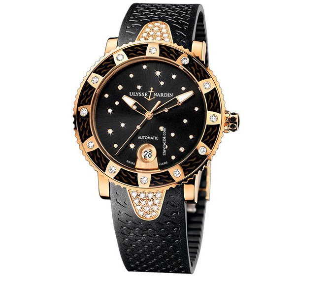 Ulysse Nardin Lady Diver Starry Night Womens watch Automatic Rose gold 8106-101E-3C 22