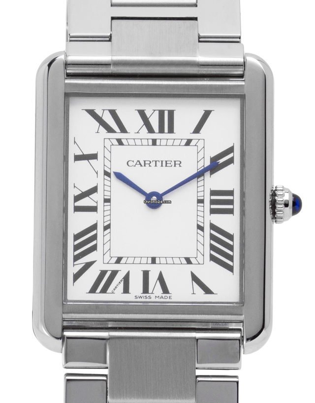 Cartier Tank Solo Mens watch Unisex Quartz Steel W5200014 3169