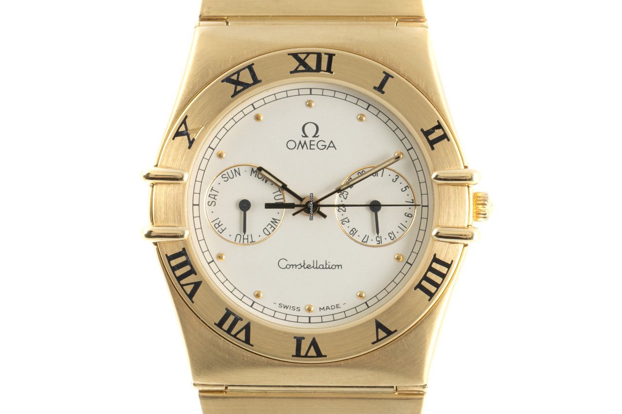 Omega Constellation Day-Date Mens watch Unisex Quartz Yellow gold 1102.30.00