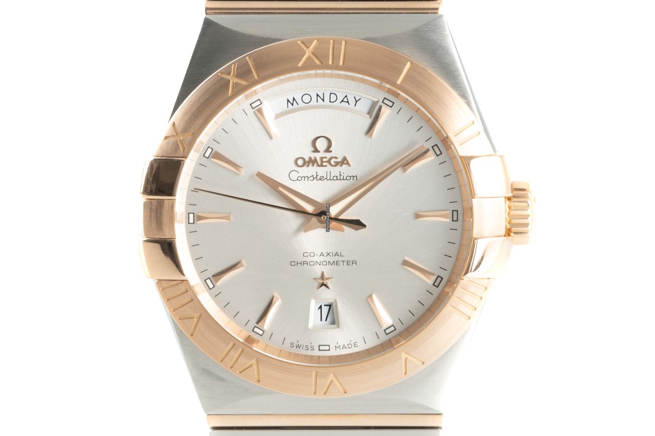 Omega Constellation Day-Date Mens watch Unisex Automatic Gold Steel 123.20.38.22.02.001